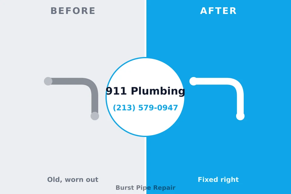 Before and after: plumbing repair Coal Creek, CO